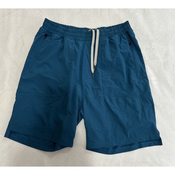 Right of Way Shorts Mens Size Medium Blue Lined Performance Athleisure Comfy - Picture 1 of 7